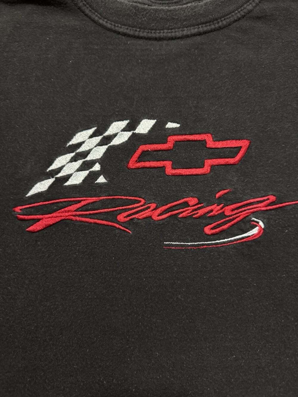 Vintage Chevy Racing Embroidered Short Sleeve Tshirt Size Large - Picture 3 of 8